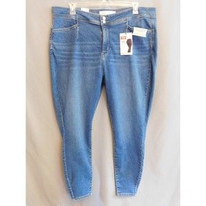 Signature Levi Strauss Jeans 22 Womens Denim Shaping High Rise Super Skinny 22